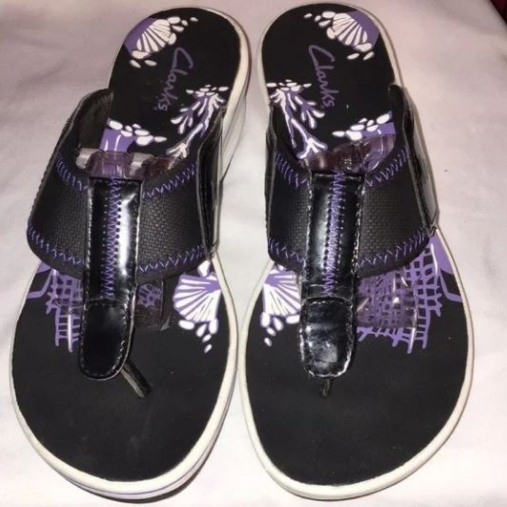 CLARKS SANDALS Flip-Flops Black